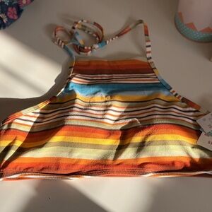 Roxy Multicolor Striped Swim Top